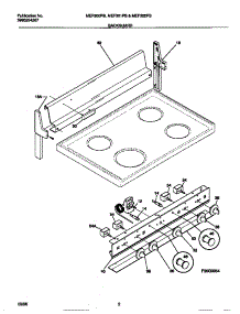 02 - Backguard parts for Frigidaire Range MEF301PBDD from AppliancePartsPros.com