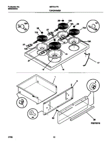 06 - Top / Drawer parts for Frigidaire Range MEF301PBDE from AppliancePartsPros.com