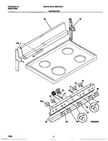 02 - Backguard parts for Frigidaire Range MEF301PBDF from AppliancePartsPros.com