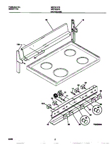 02 - Backguard parts for Frigidaire Range MEF301PBDG from AppliancePartsPros.com