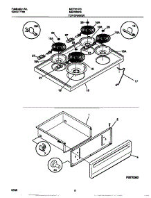 05 - Top / Drawer parts for Frigidaire Range MEF301PBDG from AppliancePartsPros.com