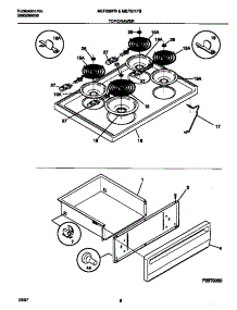 05 - Top / Drawer parts for Frigidaire Range MEF301PBDJ from AppliancePartsPros.com