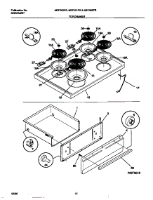 06 - Top / Drawer parts for Frigidaire Range MEF301PBWD from AppliancePartsPros.com