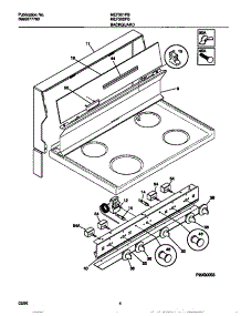 03 - Backguard parts for Frigidaire Range MEF302PBWF from AppliancePartsPros.com