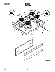 06 - Top / Drawer parts for Frigidaire Range MEF302PBWF from AppliancePartsPros.com