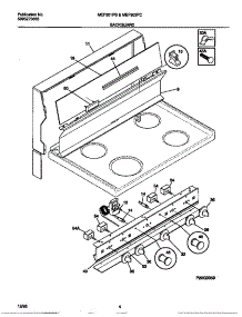 03 - Backguard parts for Frigidaire Range MEF303PCDC from AppliancePartsPros.com