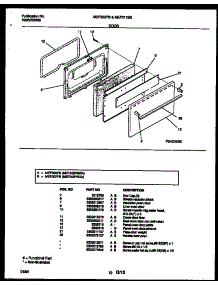 06 - Door Parts parts for Frigidaire Range MEF311SBDA from AppliancePartsPros.com