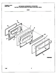 05 - Door parts for Frigidaire Range MEF322BGDE from AppliancePartsPros.com
