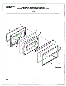 05 - Door parts for Frigidaire Range MEF322BGWD from AppliancePartsPros.com