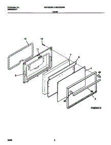 05 - Door parts for Frigidaire Range MEF322SBDB from AppliancePartsPros.com
