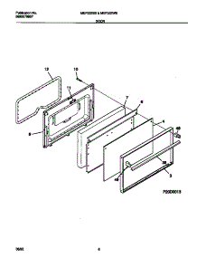 05 - Door parts for Frigidaire Range MEF322SBDD from AppliancePartsPros.com