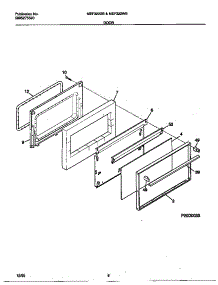 05 - Door parts for Frigidaire Range MEF322SBWE from AppliancePartsPros.com