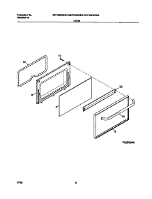 05 - Door parts for Frigidaire Range MEF322SGWA from AppliancePartsPros.com