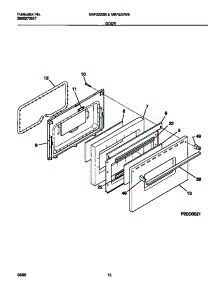 06 - Door parts for Frigidaire Range MEF322WBSD from AppliancePartsPros.com