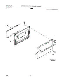 06 - Door parts for Frigidaire Range MEF322WGSA from AppliancePartsPros.com