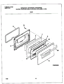 06 - Door parts for Frigidaire Range MEF322WGSC from AppliancePartsPros.com