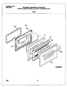 06 - Door parts for Frigidaire Range MEF322WGSD from AppliancePartsPros.com