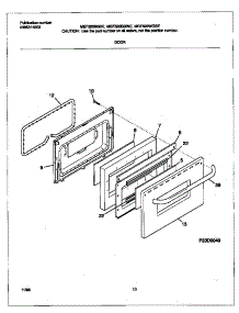 06 - Door parts for Frigidaire Range MEF322WGSE from AppliancePartsPros.com