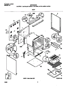 03 - Body parts for Frigidaire Range MEF326WGSC from AppliancePartsPros.com