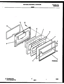 07 - Door Parts parts for Frigidaire Range MEF342BBWA from AppliancePartsPros.com