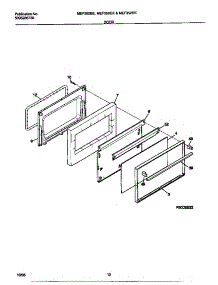 06 - Door parts for Frigidaire Range MEF352SEWB from AppliancePartsPros.com