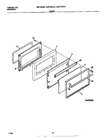 06 - Door parts for Frigidaire Range MEF352SEWC from AppliancePartsPros.com