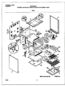 04 - Body parts for Frigidaire Range MEF352SFWB from AppliancePartsPros.com