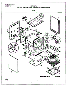 03 - Body parts for Frigidaire Range MEF352SFWC from AppliancePartsPros.com