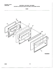 06 - Door parts for Frigidaire Range MGF324BGDB from AppliancePartsPros.com
