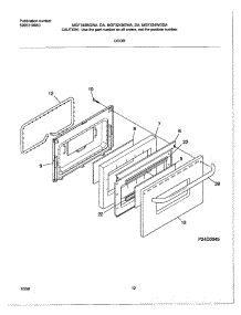 07 - Door parts for Frigidaire Range MGF324WGSA from AppliancePartsPros.com