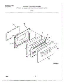 06 - Door parts for Frigidaire Range MGF324WGSB from AppliancePartsPros.com