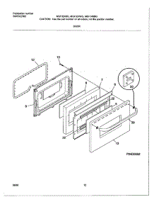 06 - Door parts for Frigidaire Range MGF324WGSF from AppliancePartsPros.com