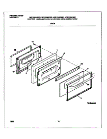 06 - Door parts for Frigidaire Range MGF334BGBD from AppliancePartsPros.com