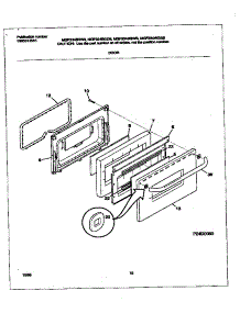 07 - Door parts for Frigidaire Range MGF334BGDB from AppliancePartsPros.com