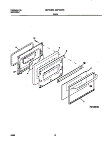 06 - Door parts for Frigidaire Range MGF334BGWA from AppliancePartsPros.com