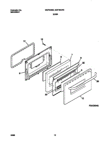 07 - Door parts for Frigidaire Range MGF334WGSA from AppliancePartsPros.com