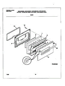 07 - Door parts for Frigidaire Range MGF334WGSC from AppliancePartsPros.com
