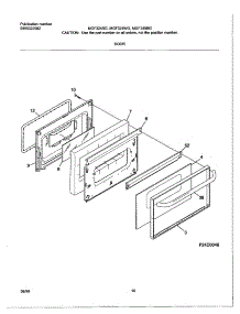06 - Door parts for Frigidaire Range MGF345BGDE from AppliancePartsPros.com