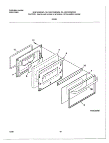 06 - Door parts for Frigidaire Range MGF345BGWA from AppliancePartsPros.com