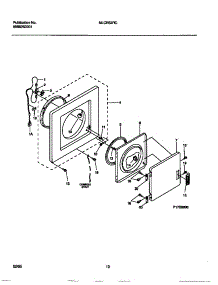 06 - Dryer Door parts for Frigidaire Washer Dryer Combo MLCE52RCT0 from AppliancePartsPros.com