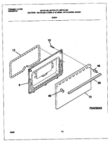 06 - Door parts for Frigidaire Range MLF311SGDD from AppliancePartsPros.com