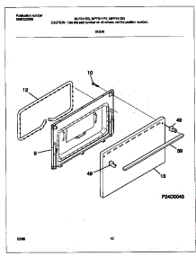 06 - Door parts for Frigidaire Range MLF311SGWC from AppliancePartsPros.com