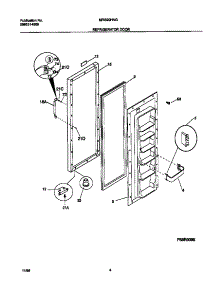 03 - Refrigerator Door parts for Frigidaire Refrigerator MRS20HNGD0 from AppliancePartsPros.com