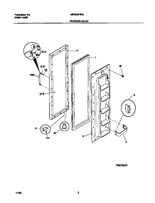 02 - Freezer Door parts for Frigidaire Refrigerator MRS20HNGW0 from AppliancePartsPros.com