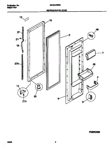 03 - Refrigerator Door parts for Frigidaire Refrigerator MRS20WRGD0 from AppliancePartsPros.com