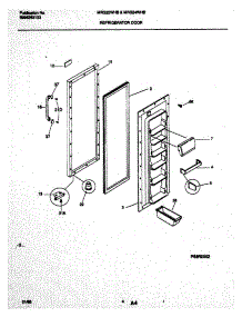 05 - Refrigerator Door parts for Frigidaire Refrigerator MRS22WHBW1 from AppliancePartsPros.com