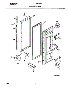 03 - Refrigerator Door parts for Frigidaire Refrigerator MRS22WIFD0 from AppliancePartsPros.com
