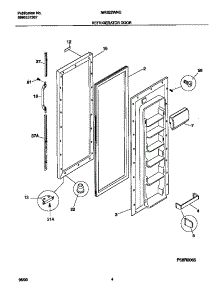 03 - Refrigerator Door parts for Frigidaire Refrigerator MRS22WNGD6 from AppliancePartsPros.com