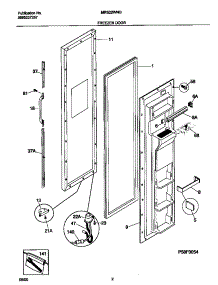 02 - Freezer Door parts for Frigidaire Refrigerator MRS22WNGW6 from AppliancePartsPros.com