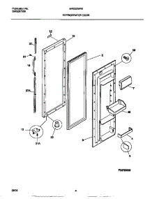 03 - Refrigerator Door parts for Frigidaire Refrigerator MRS22WREW1 from AppliancePartsPros.com